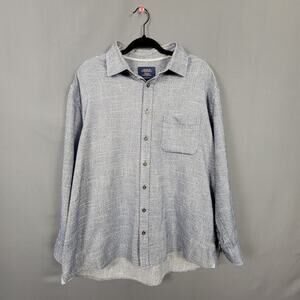 Charles Tyrwhitt Weekend Textured Button Down Long Sleeve Shirt Blue